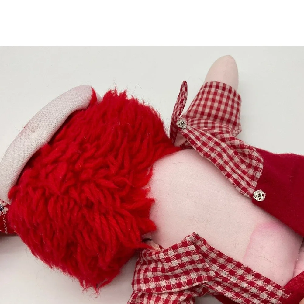 Handmade Raggedy Ann and Andy Plush Doll Set Unisex OS Red Vintage Ragdoll Pair